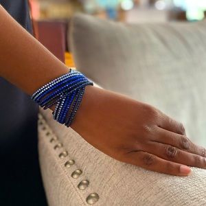 Barzel NWT Blue Genuine Crystal Wrap Bracelet